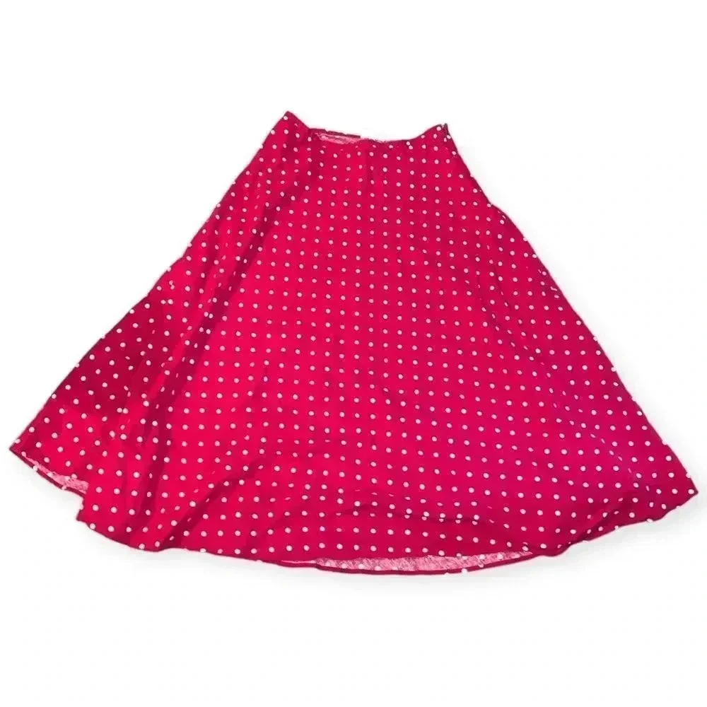 Vintage retro polka dot flared circle skirt